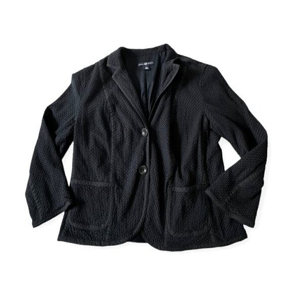 Gap Cotton Eyelet Blazer Jacket, Navy Blue, Size L - Picture 4 of 12